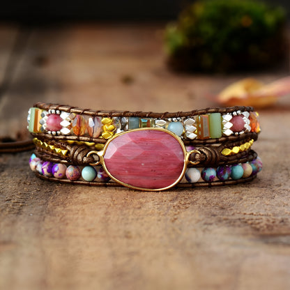 Wickelarmband “Rhodochrosit-Heilung“