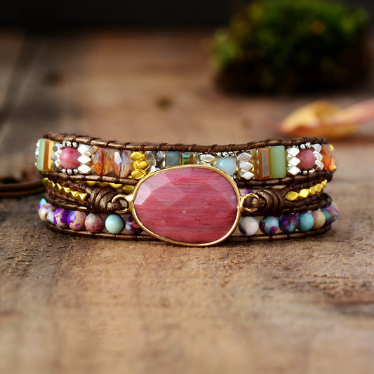 Wickelarmband “Rhodochrosit-Heilung“