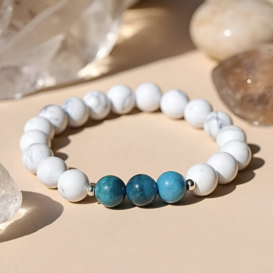 Energiearmband “Leichtigkeit & Balance“ mit Apatit und Howlith