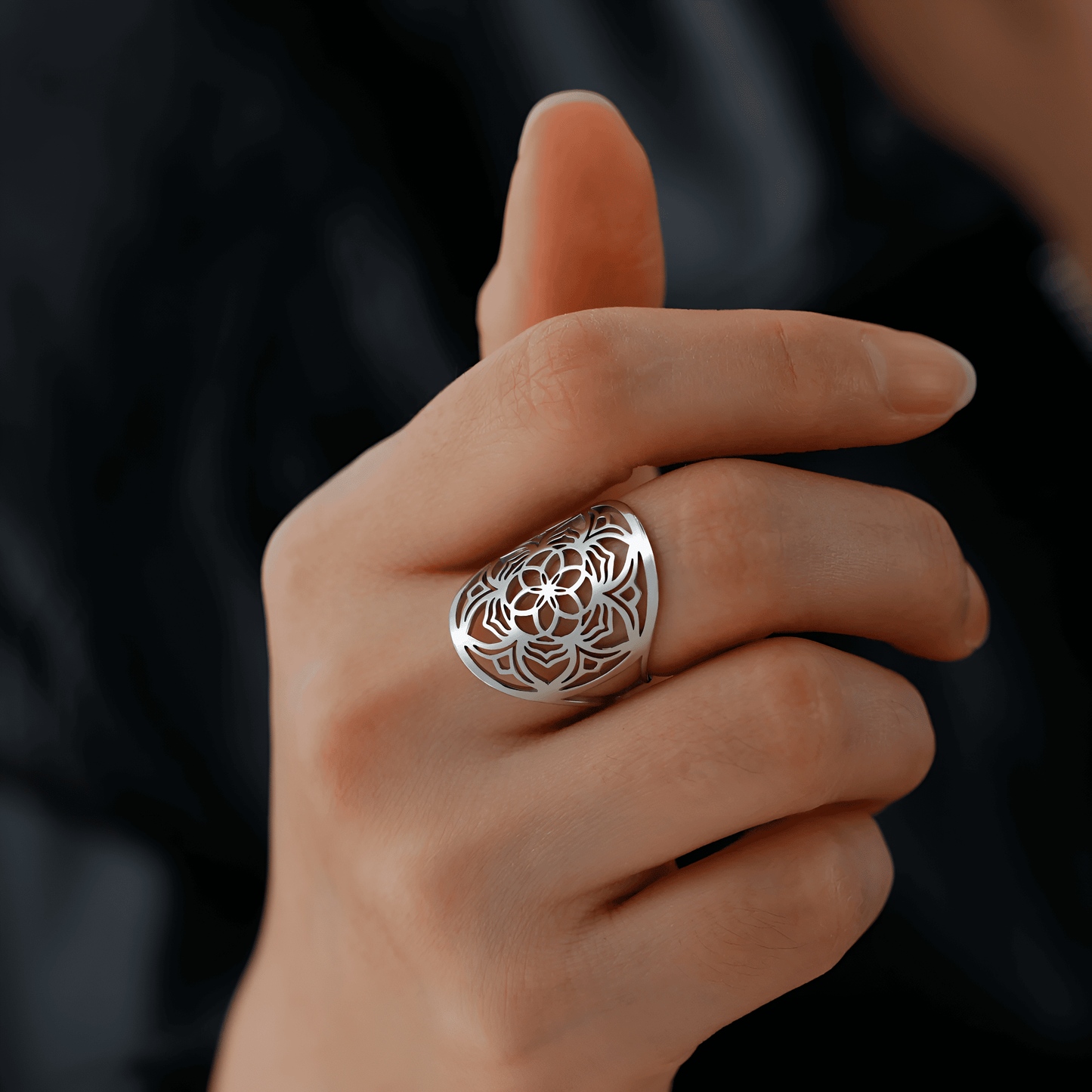Verstellbarer Mandala-Ring