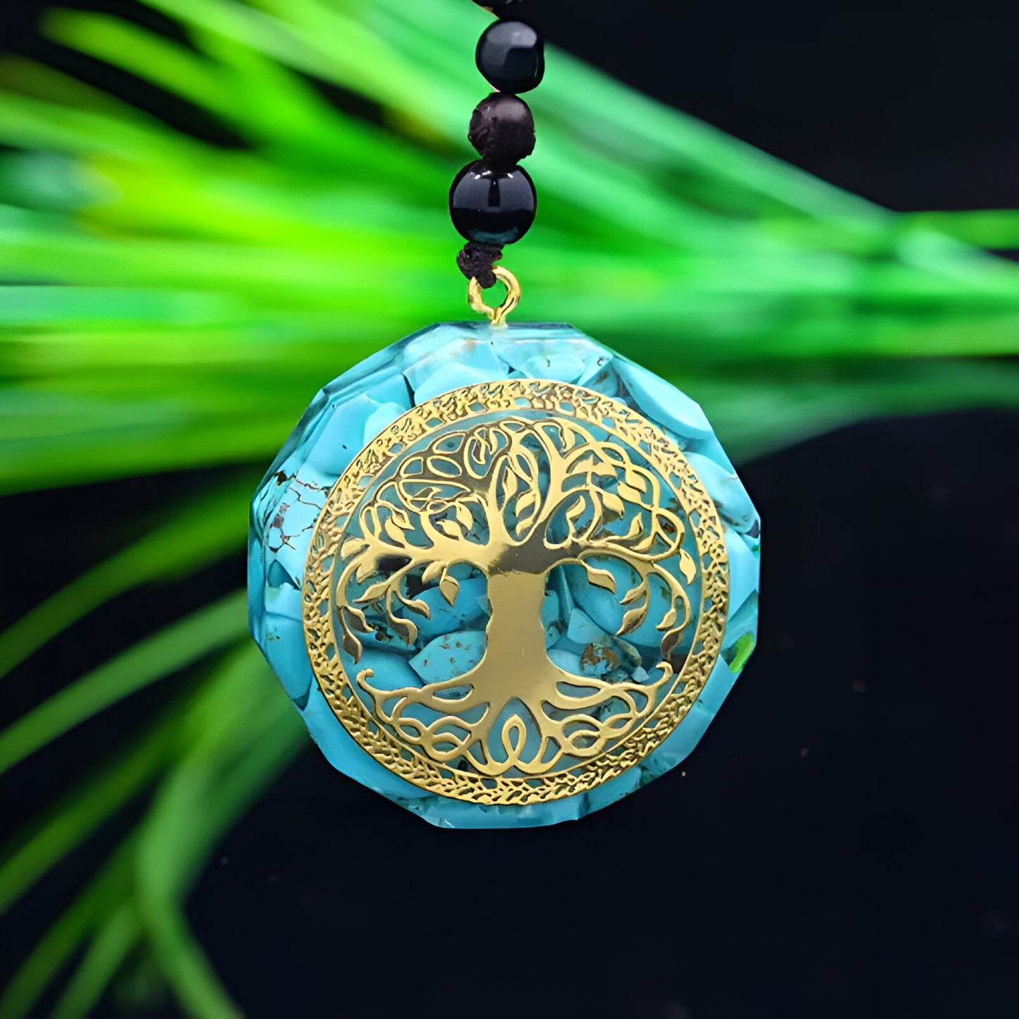 Orgonit-Anhänger “Anahata“ mit Türkis