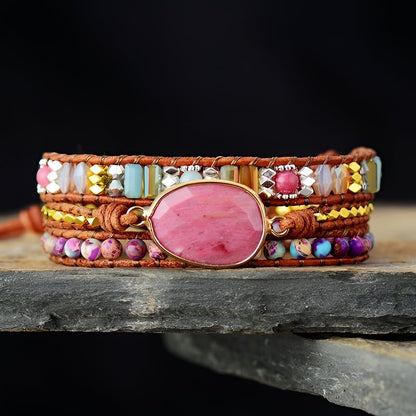 Wickelarmband “Rhodochrosit-Heilung“