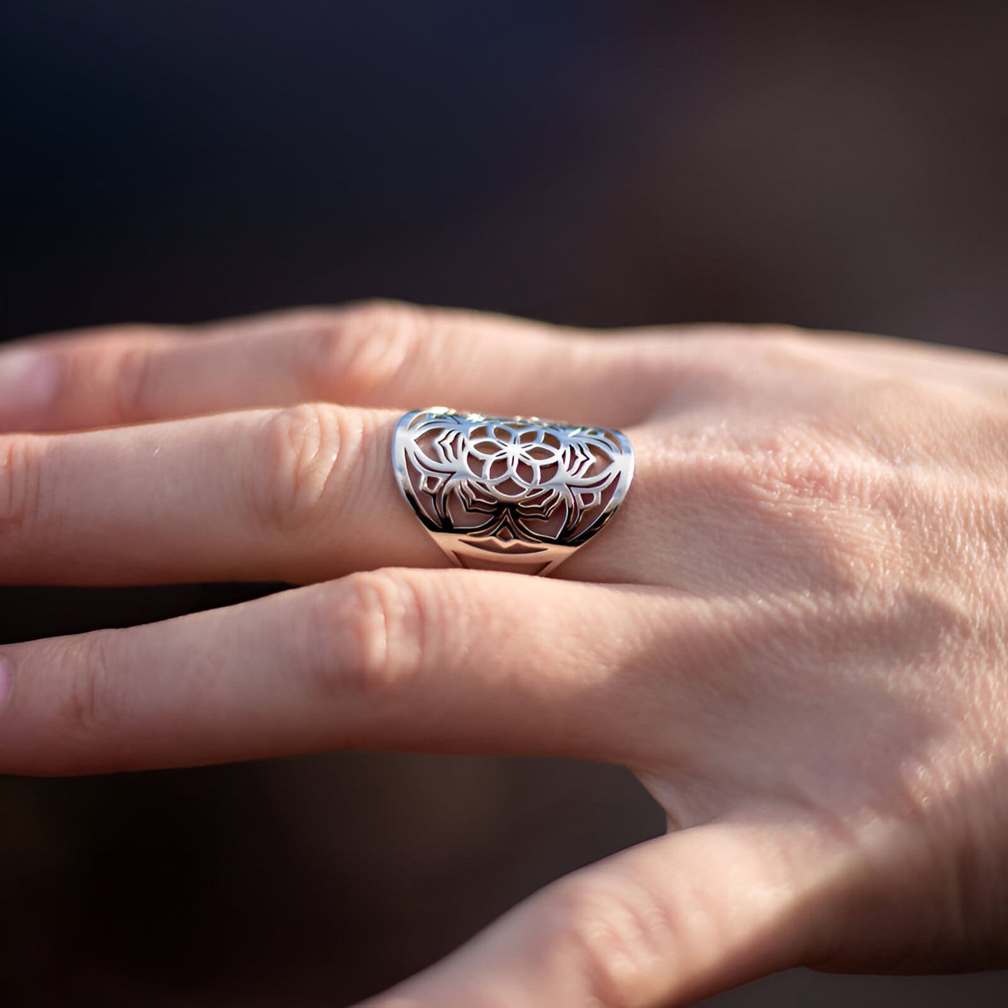 Verstellbarer Mandala-Ring