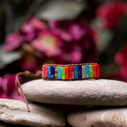 Manschettenarmband “Sieben Chakren“