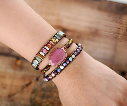 Wickelarmband “Rhodochrosit-Heilung“
