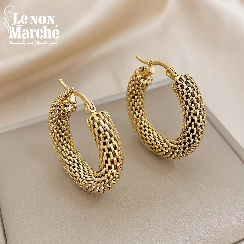 Goldene Hoop-Ohrringe