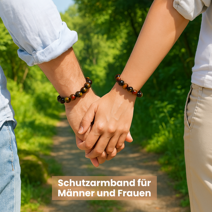 Dreifach-Auge - Armband aus Tigerauge, Stierauge und Falkenauge